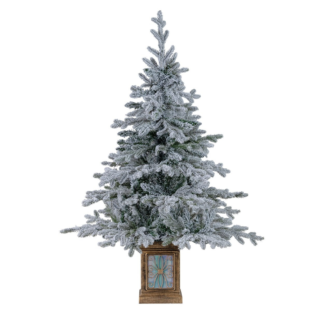 4 FT Pre-lit Artificial Christmas Trees 100 Multi-color and Warm White Dimmable Lights-4 ft
