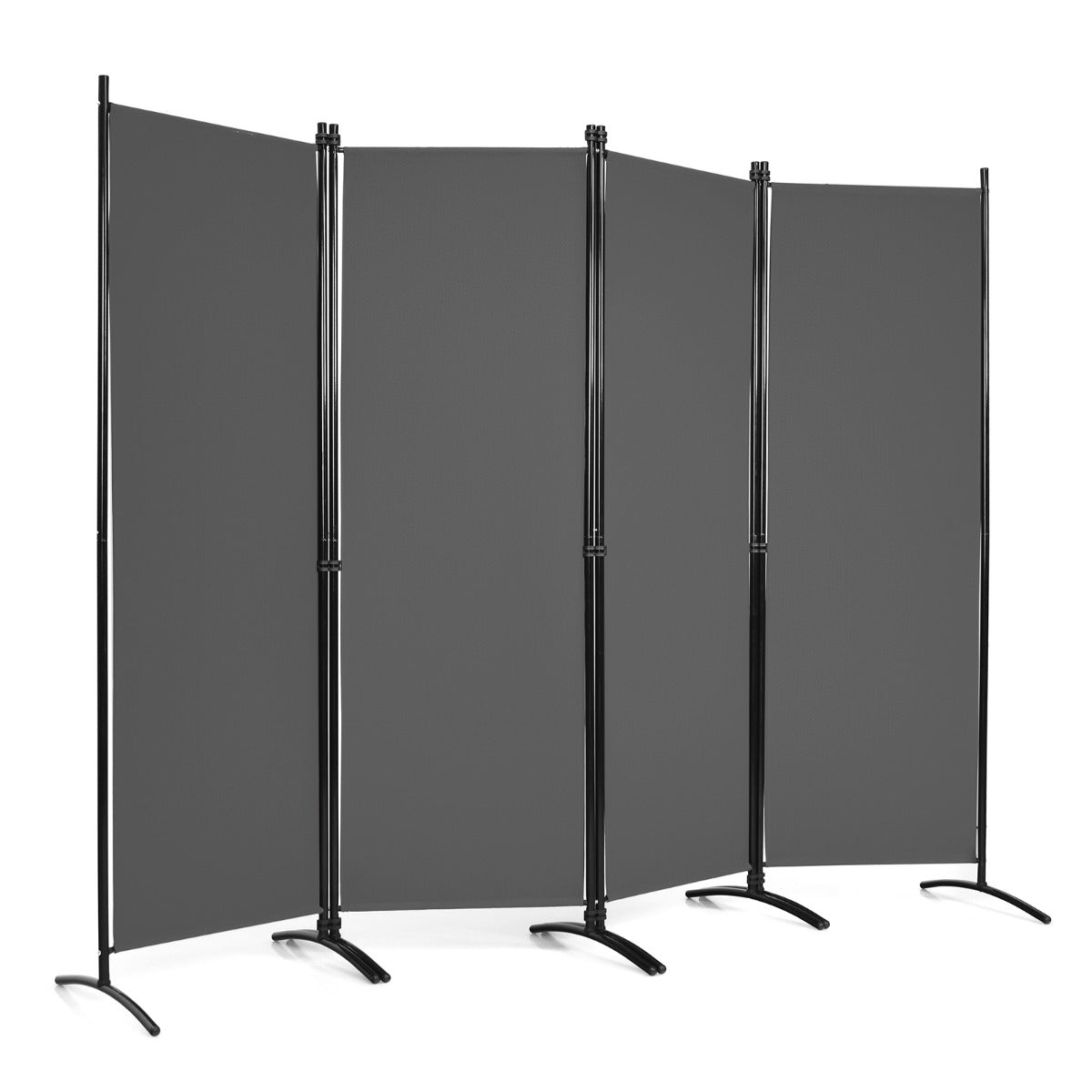 4 Panel Wall Privacy Screen Protector for Home-Black