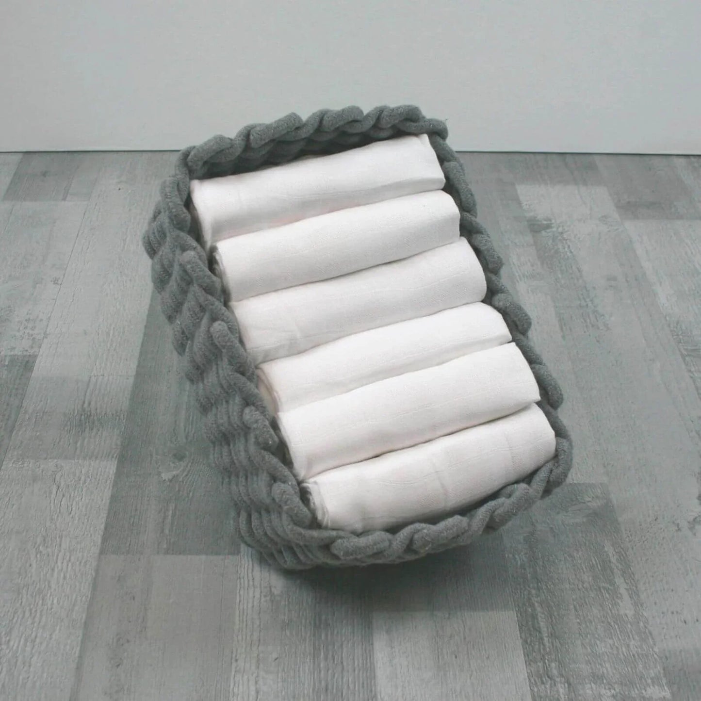 MuslinZ 6 Pack Bamboo/Organic Cotton Muslin Squares 70x70cm – White
