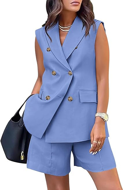 Business Temperament Double Breasted Suit