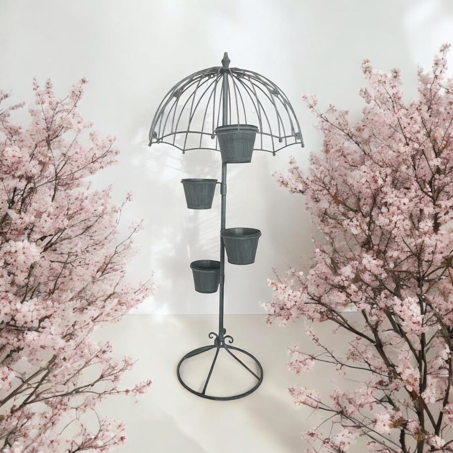 130CM GREY METAL GARDEN PLANTER