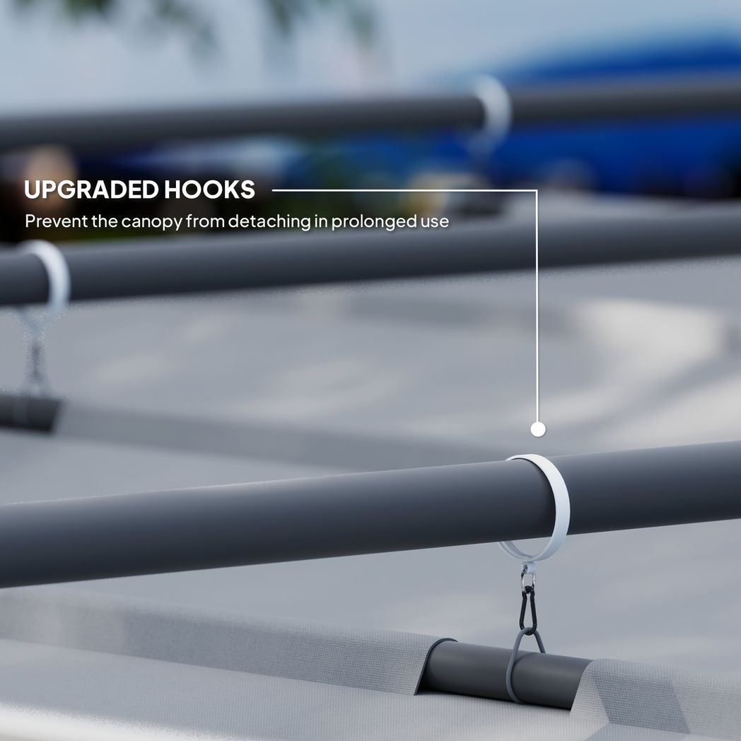 Outsunny 3 x 3(m) Garden Pergola with Retractable Roof, UPF30+
