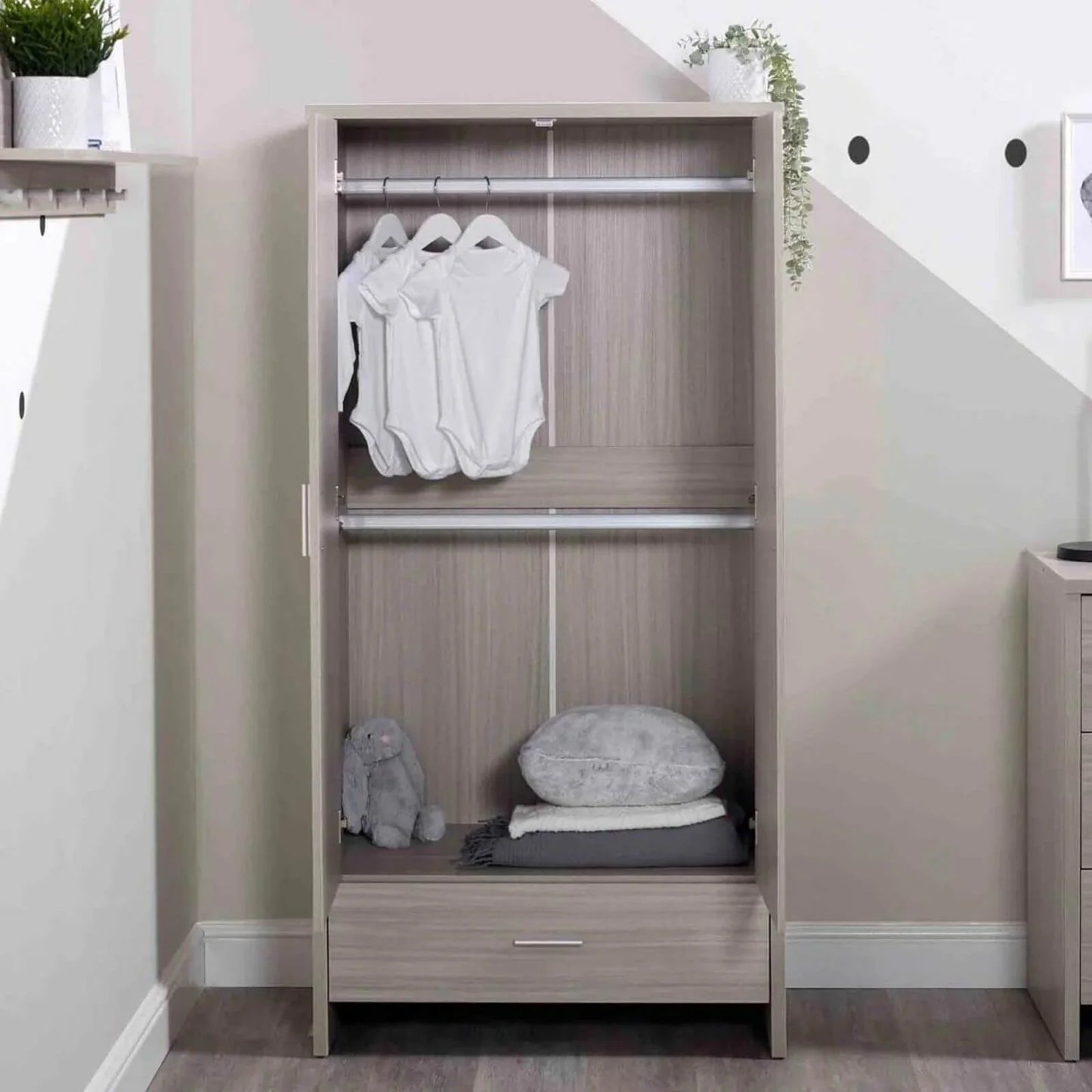 Ickle Bubba Pembrey Wardrobe - Ash Grey
