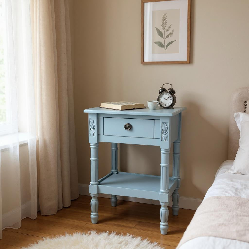 65CM 1 DRAWER SIDE TABLE
