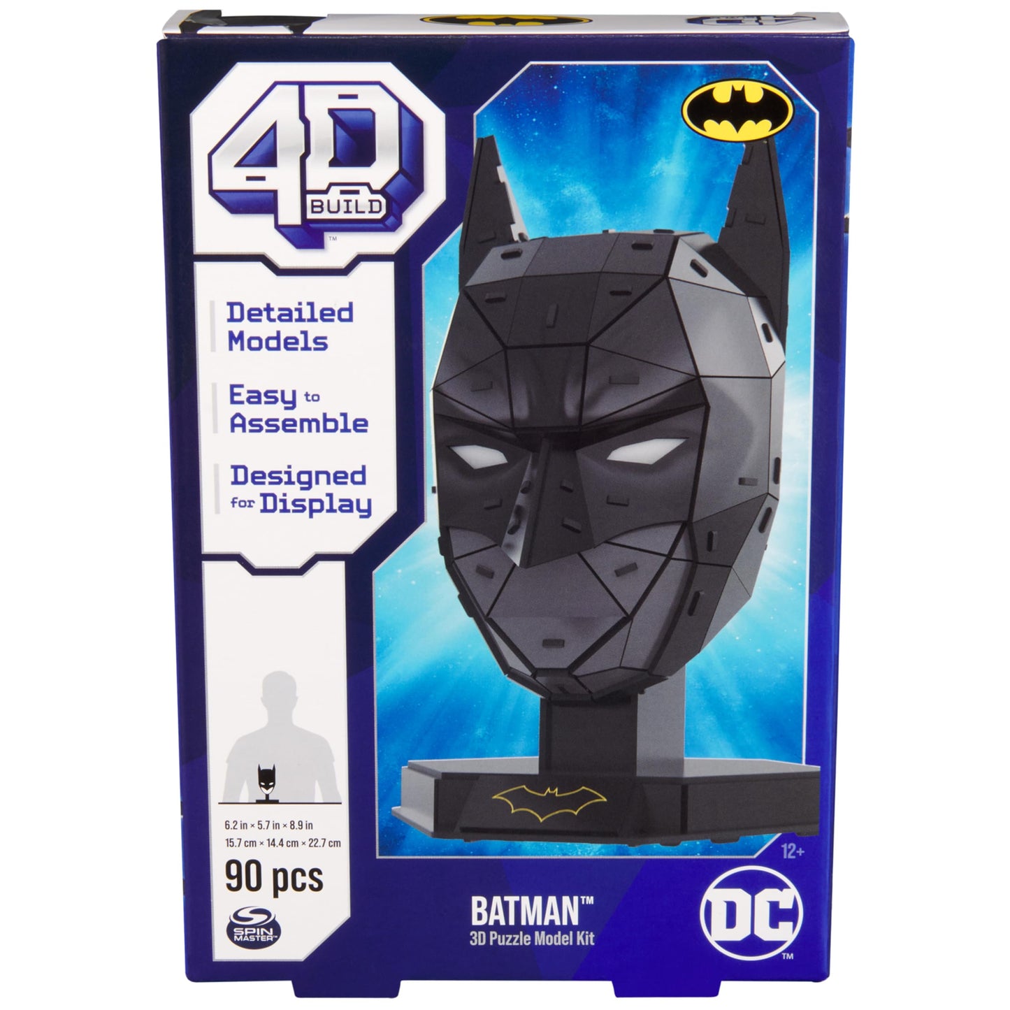 4D Build Batman Mask 3D Puzzle Kit with Stand – DC Collectibles & Desk Decor