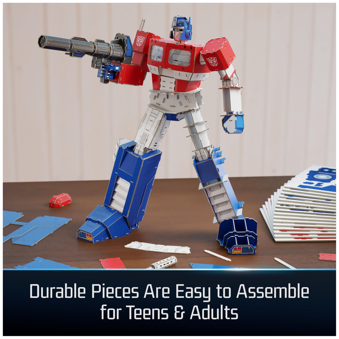 4D Build Optimus Prime LED 3D Model Kit — 321 Pieces