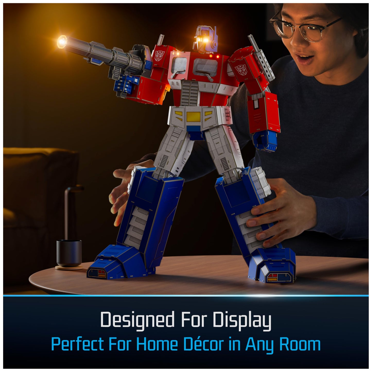 4D Build Optimus Prime LED 3D Model Kit — 321 Pieces