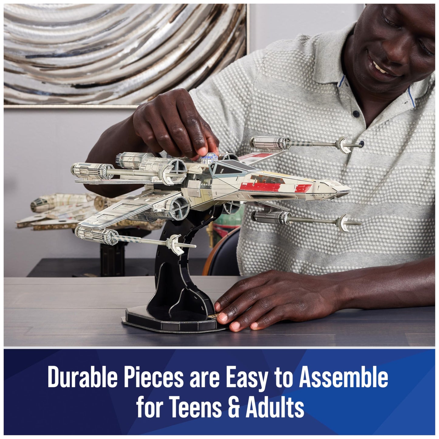 4D Build X-Wing Starfighter 3D Model Kit – Desk Decor & Gift