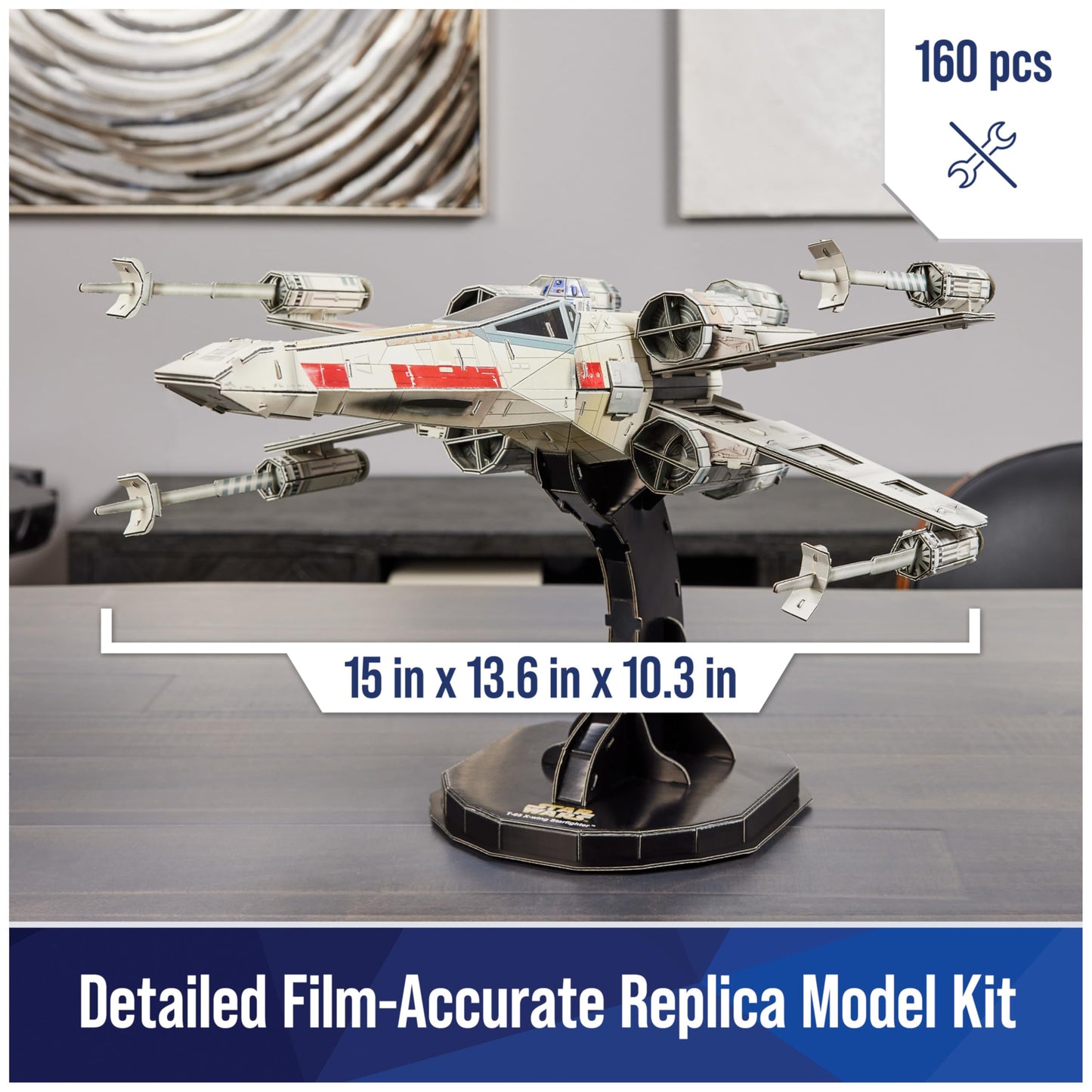 4D Build X-Wing Starfighter 3D Model Kit – Desk Decor & Gift