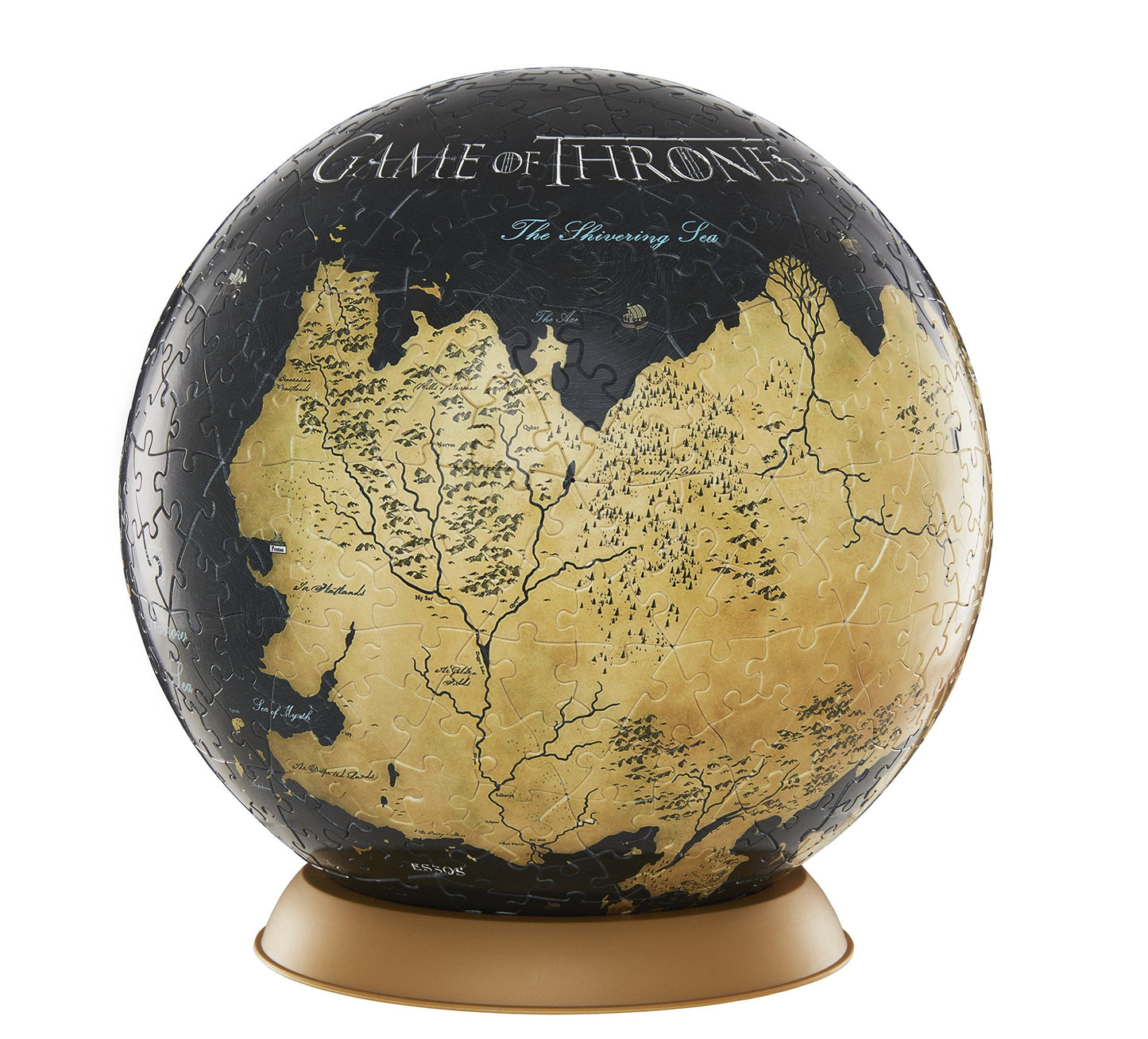 4D Cityscape GoT 3D Westeros & Essos Globe Puzzle - 9-inch, 540 Pieces