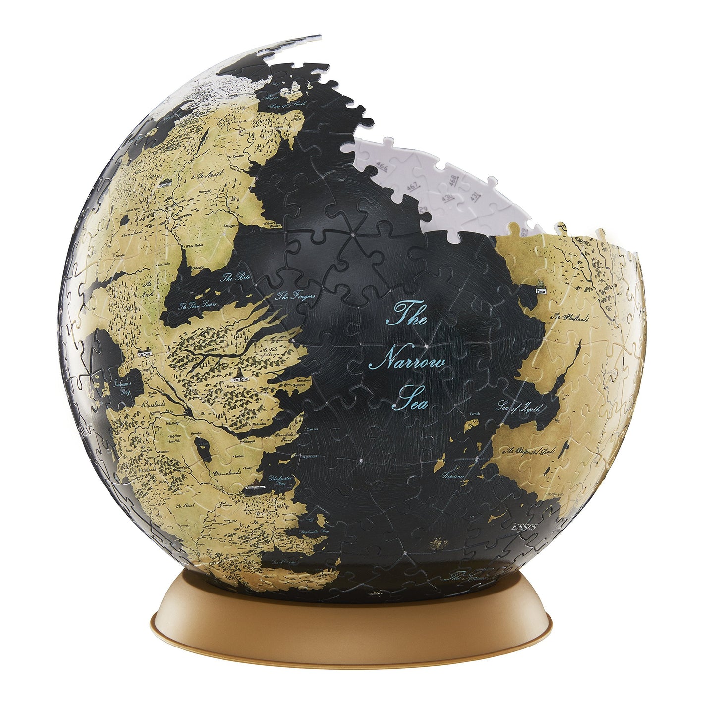 4D Cityscape GoT 3D Westeros & Essos Globe Puzzle - 9-inch, 540 Pieces
