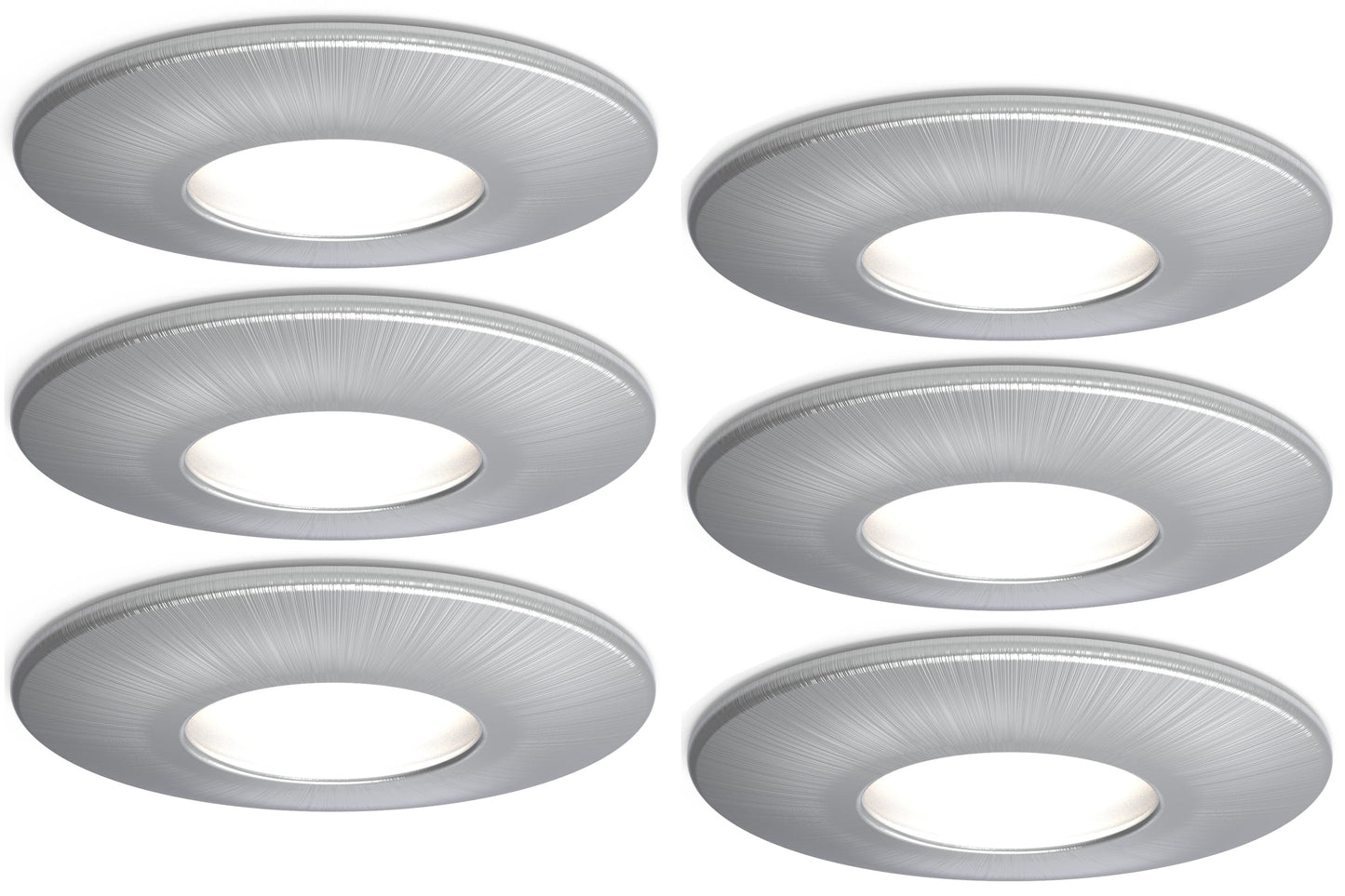 4lite IP20 GU10 Fire-Rated Downlight - Satin Chrome