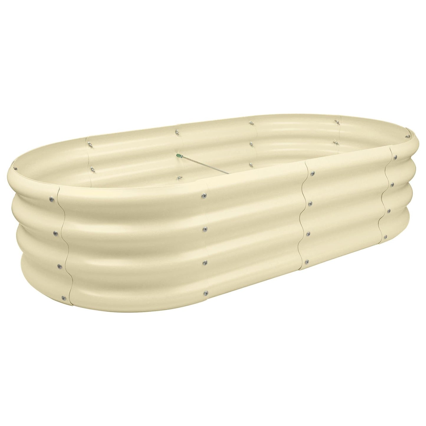 120cm x 60cm Rounded Galvanised Steel Raised Garden Bed