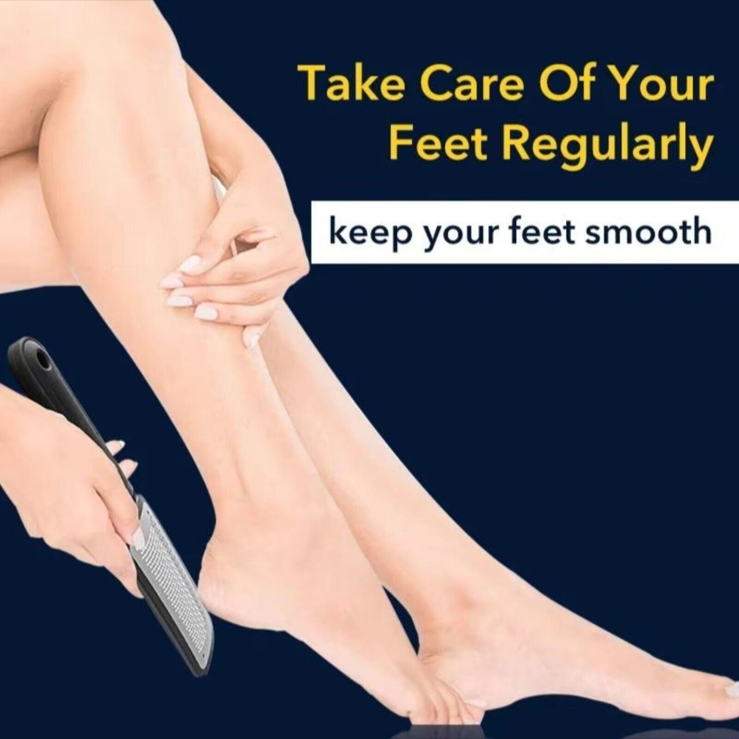 Foot File Scraper Rasp Hard Dead Dry Skin Remover Grater Callus Pedicure Black