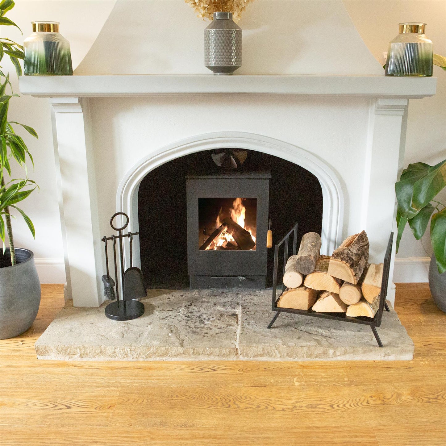 4pc Black 'Midhurst' Fireside Companion Set