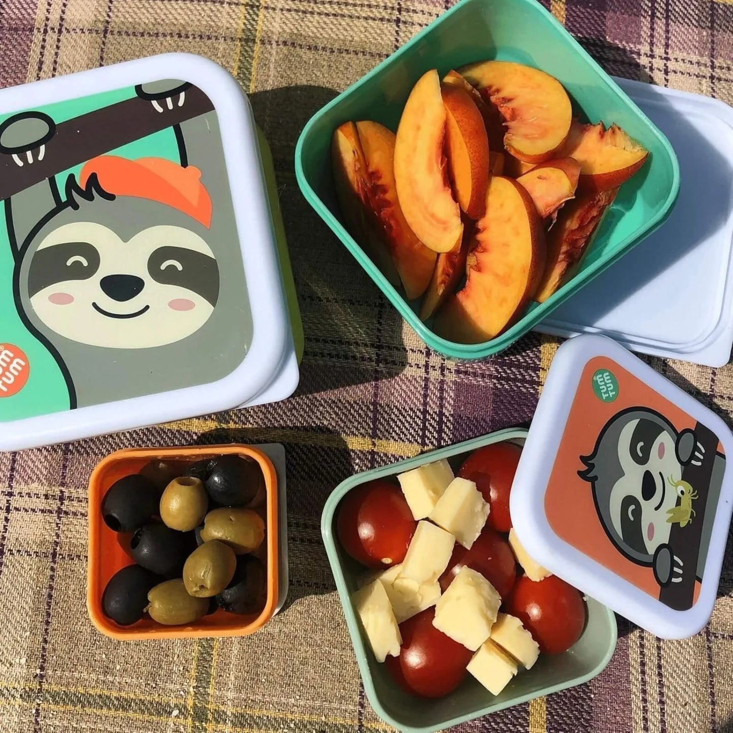 TUM TUM Nesting Snack Pots Pack of 4 - Stanley Sloth