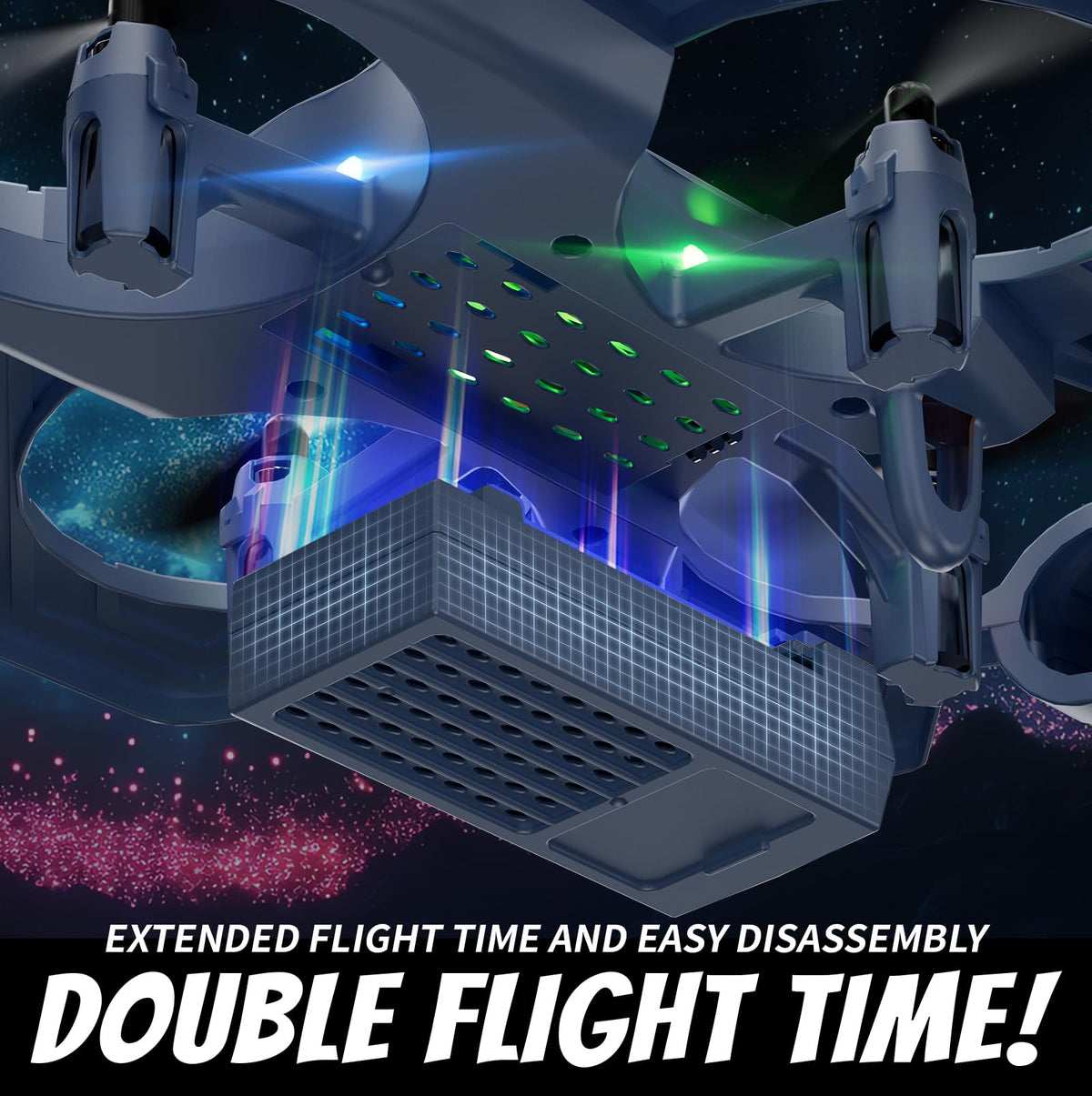 4DRC Foam RC Airplanes – Easy to Fly for Kids & Adults, 360° Flips, LED Night Flight
