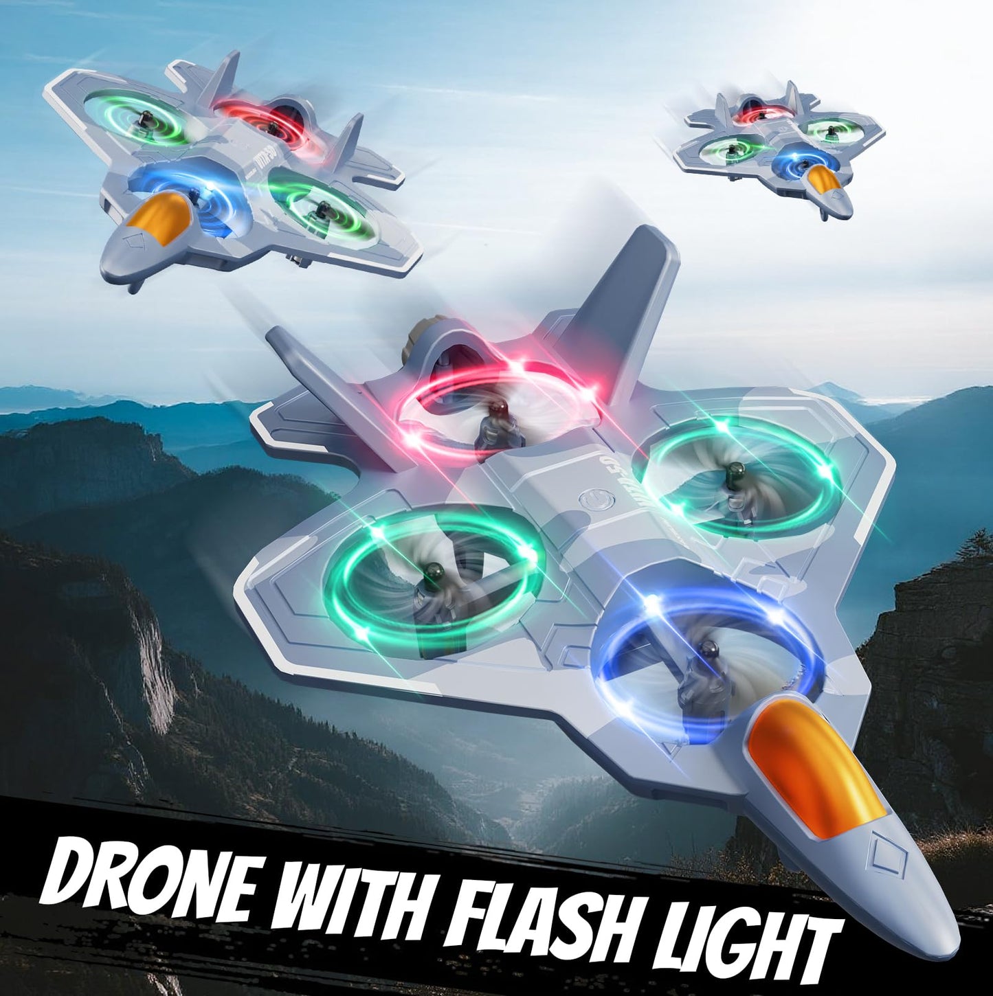 4DRC Foam RC Airplanes – Easy to Fly for Kids & Adults, 360° Flips, LED Night Flight