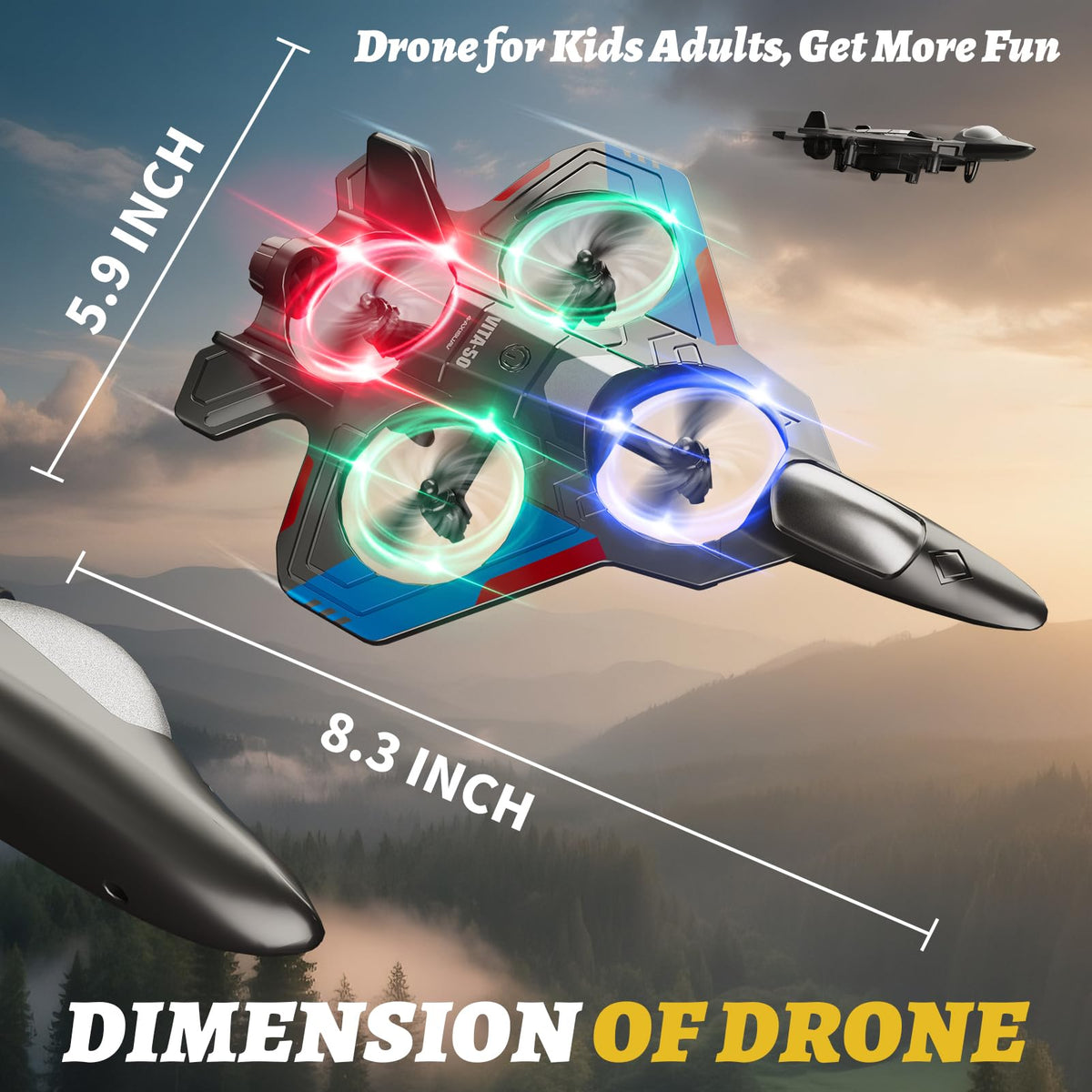 4DRC RC Planes – Easy-to-Fly Foam RC Airplanes for Kids & Adults, 360° Flip