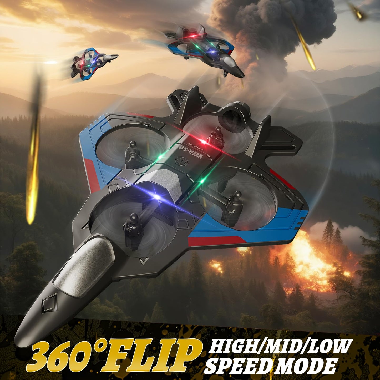 4DRC RC Planes – Easy-to-Fly Foam RC Airplanes for Kids & Adults, 360° Flip