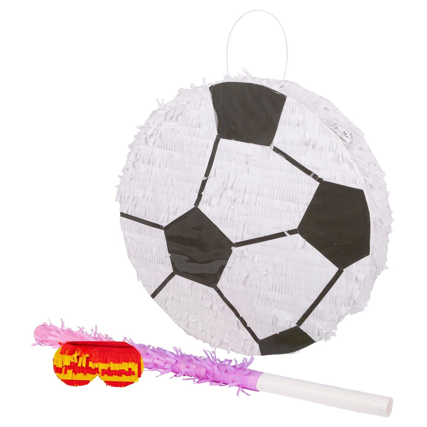 3pc Large Football Pinata Set with Stick & Blindfold