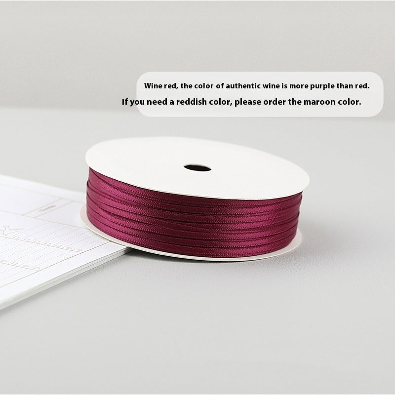 2mm Silk Ribbon Balloon Ribbon Rope Double-sided Diy Packaging