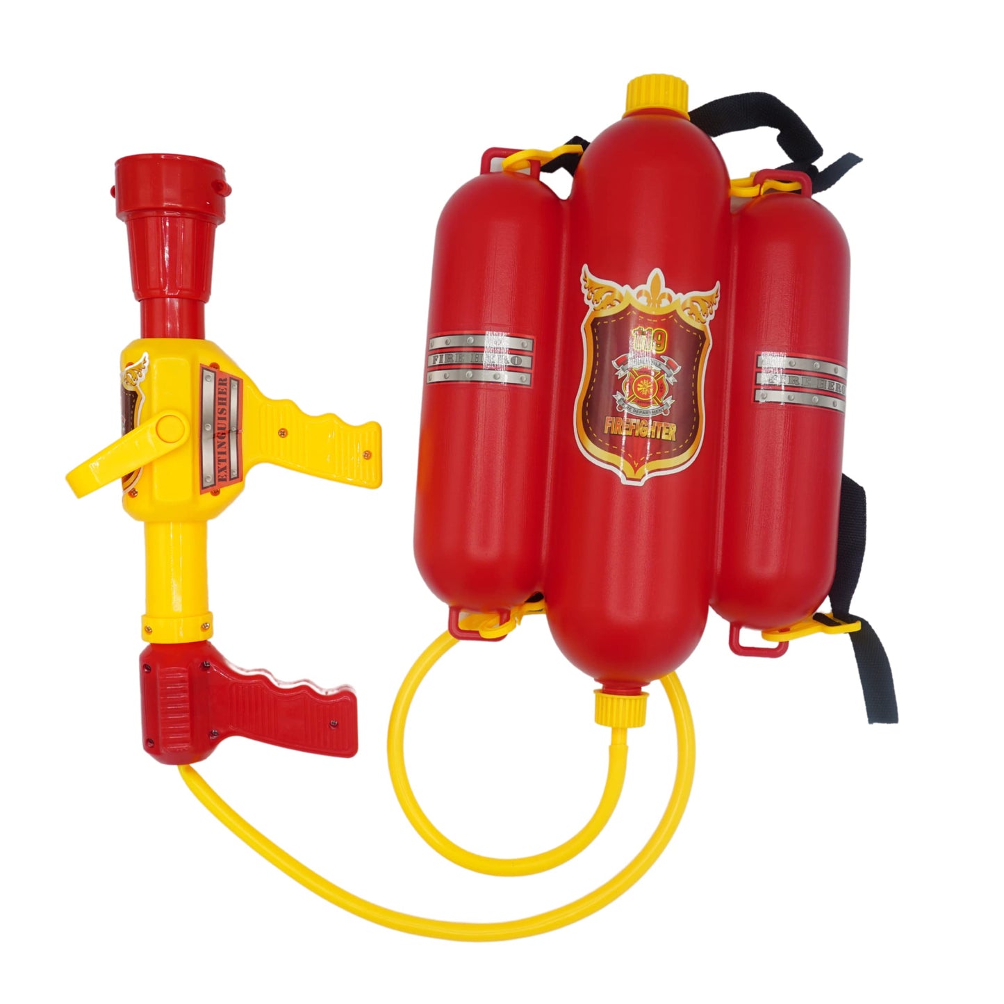 4E's Novelty Firefighter Backpack Water Blaster for Kids – 1.3L Tank, Battery-Free