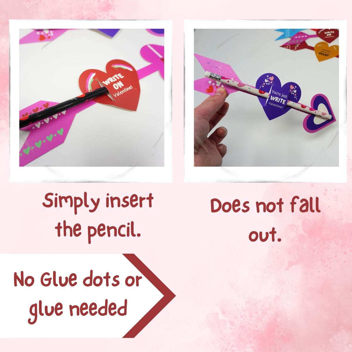 4E's Novelty 36 Pack Valentines Day Cards & Pencils for Kids - Cupid Design