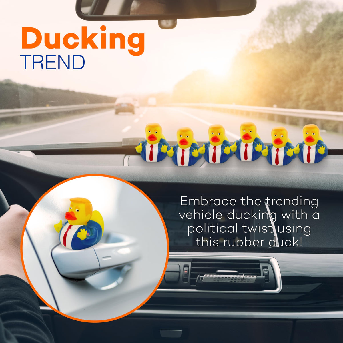 4E's Novelty 6 President Rubber Ducks Bulk – 2.3-Inch Gag Gifts for Adults
