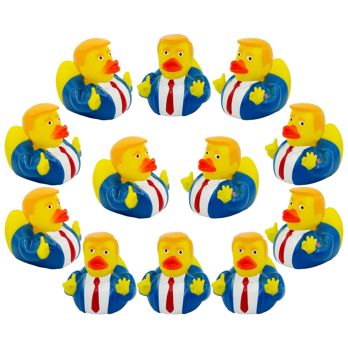 4E's Novelty 6 President Rubber Ducks Bulk – 2.3-Inch Gag Gifts for Adults