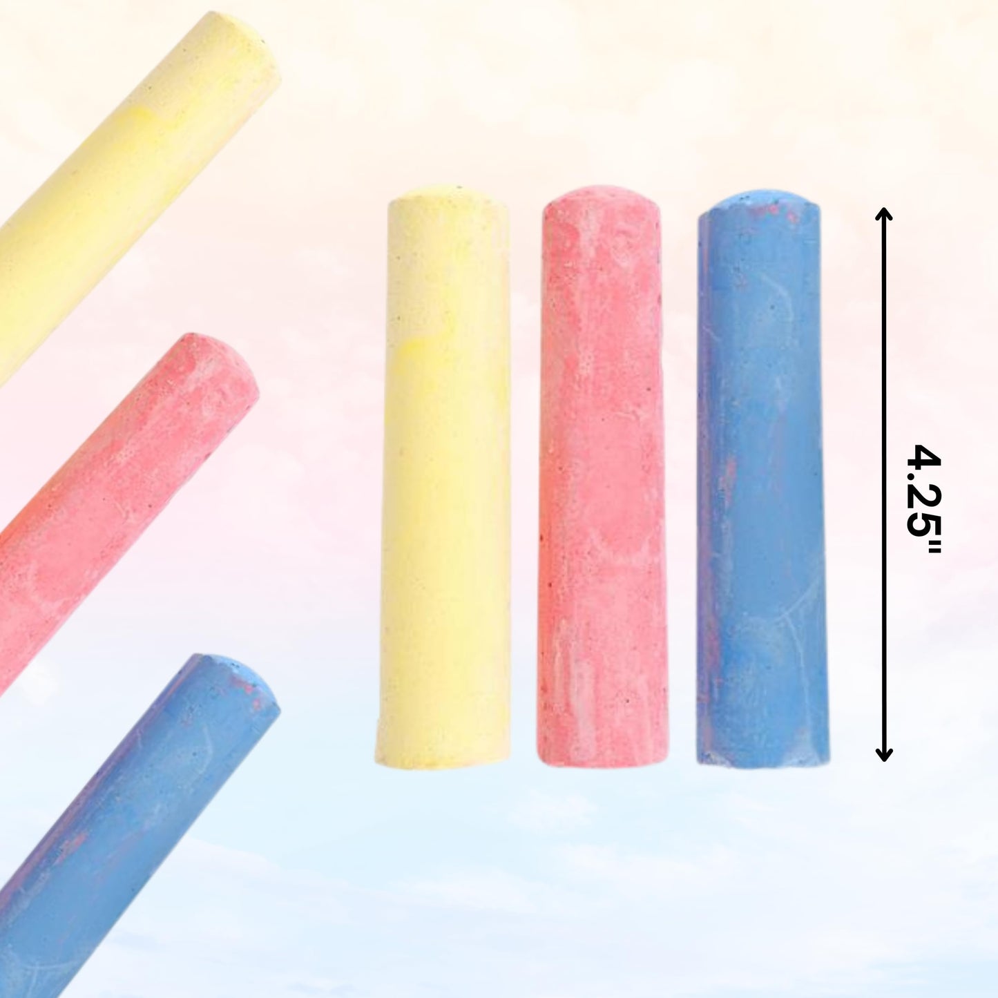 4E's Novelty 12-Box Sidewalk Chalk Set – Jumbo, Non-Toxic, Individually Wrapped Party Favors for Kids