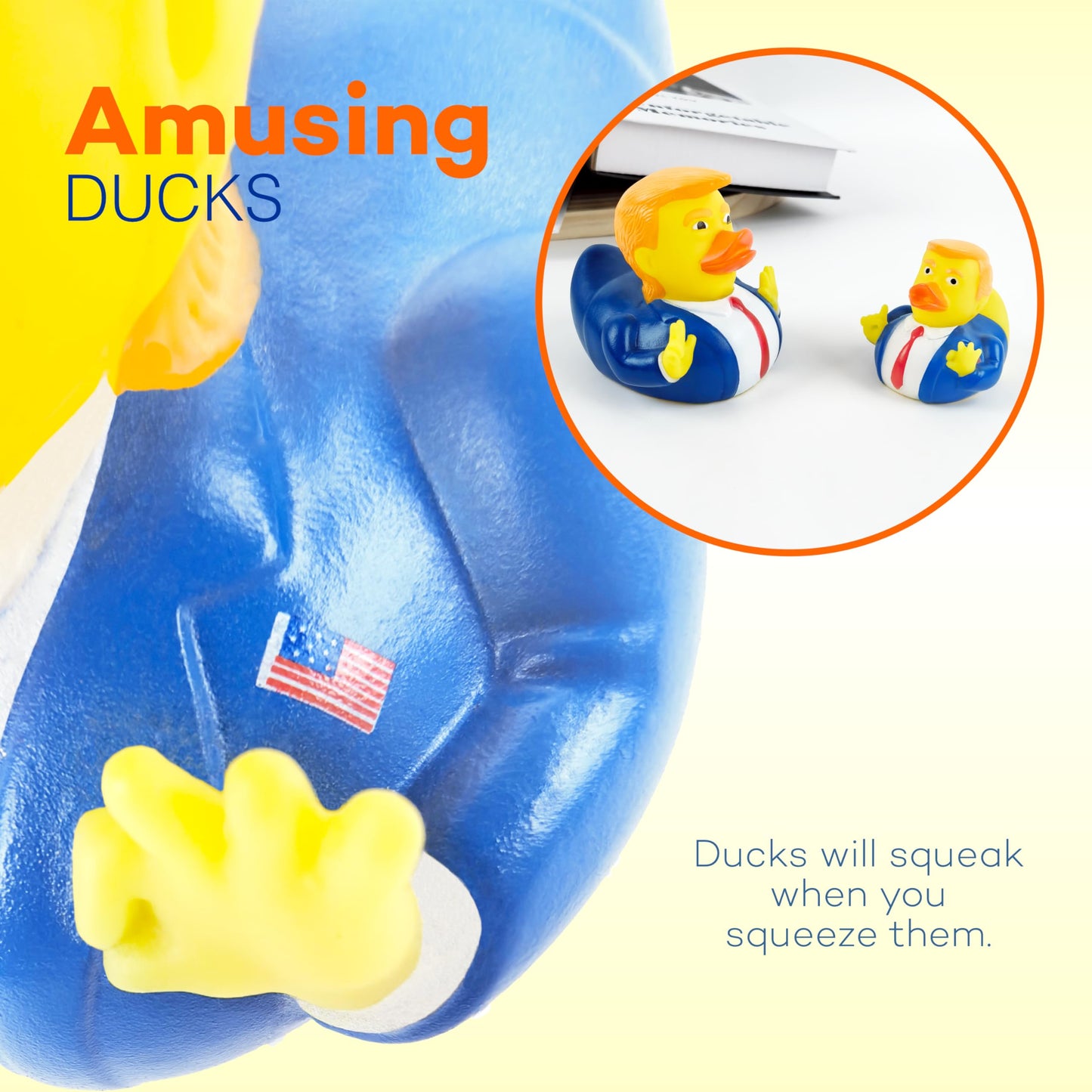 4E's Novelty Large Rubber Duck – 3.15-inch Jeep Ducking Bath Gift