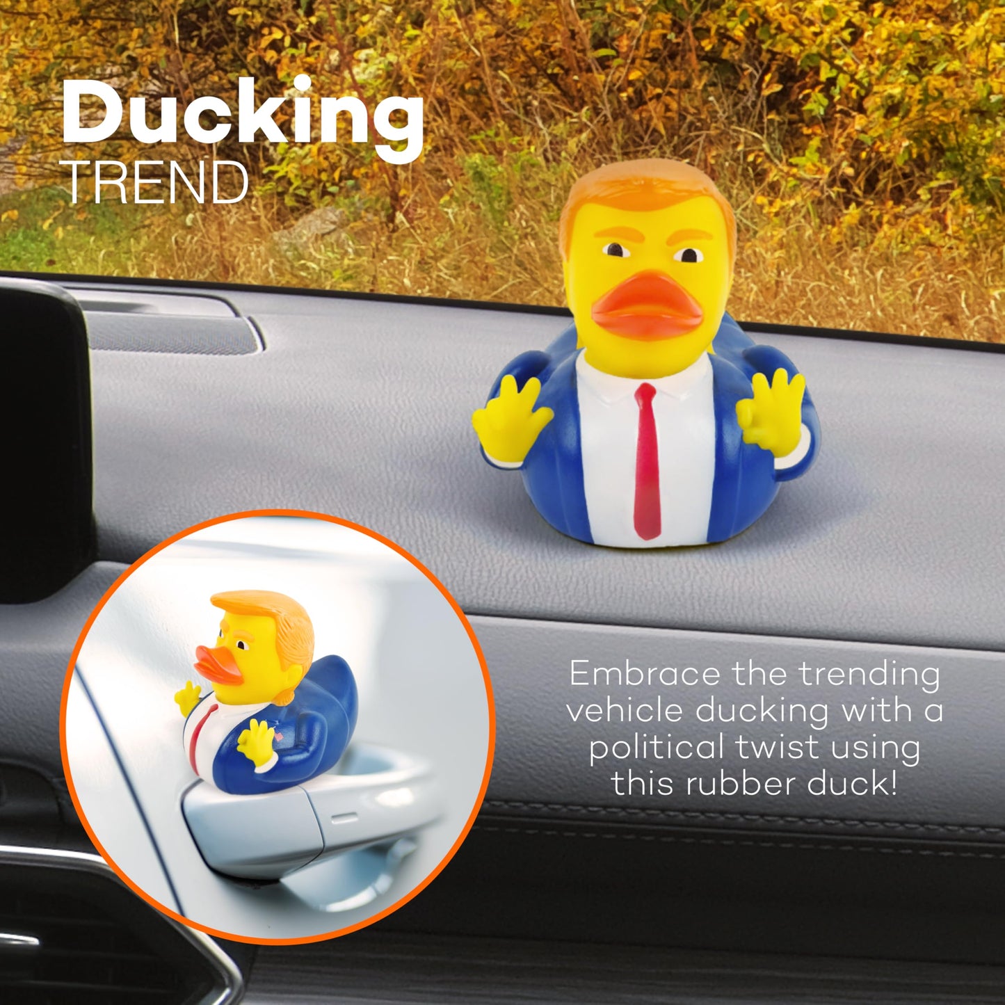 4E's Novelty Large Rubber Duck – 3.15-inch Jeep Ducking Bath Gift