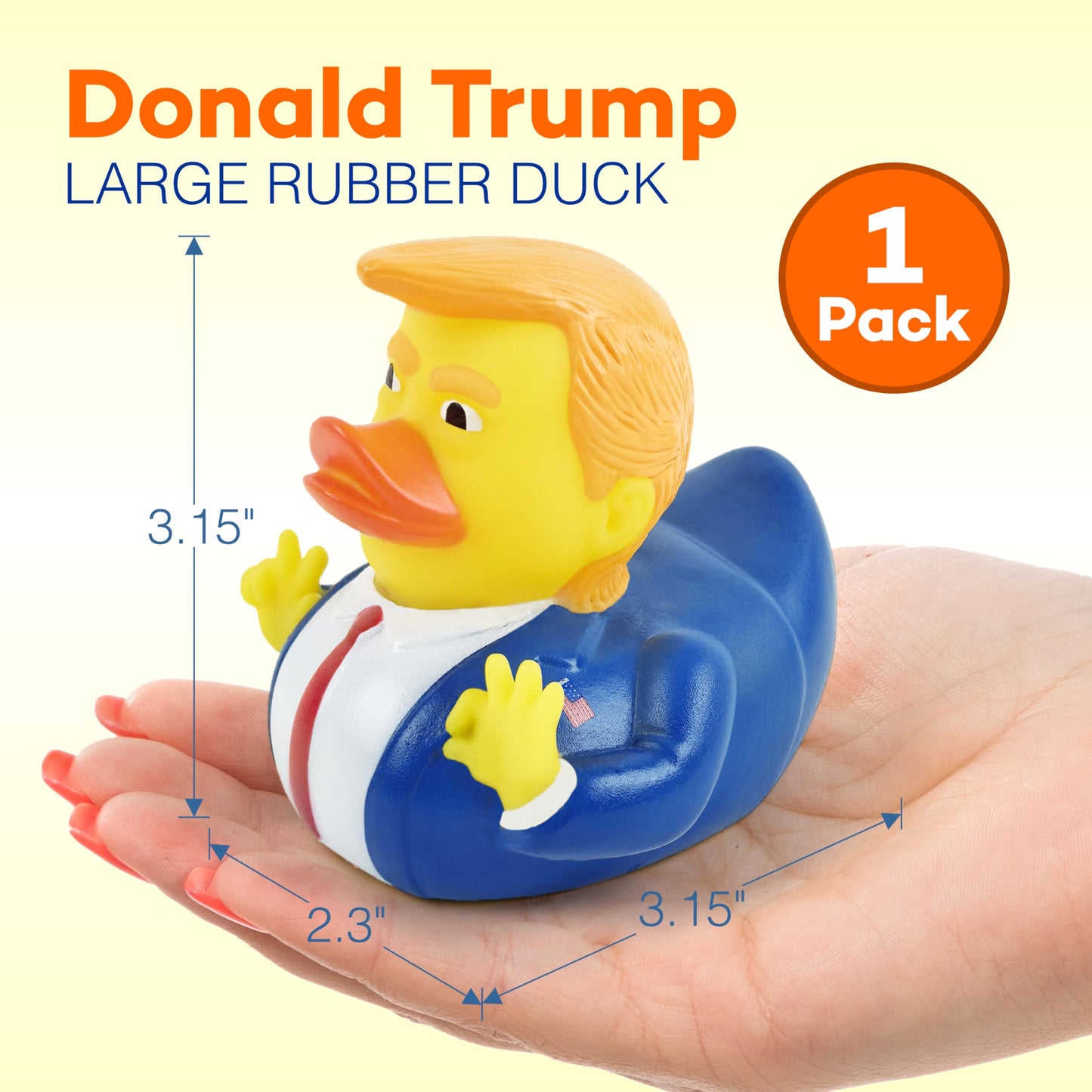 4E's Novelty Large Rubber Duck – 3.15-inch Jeep Ducking Bath Gift
