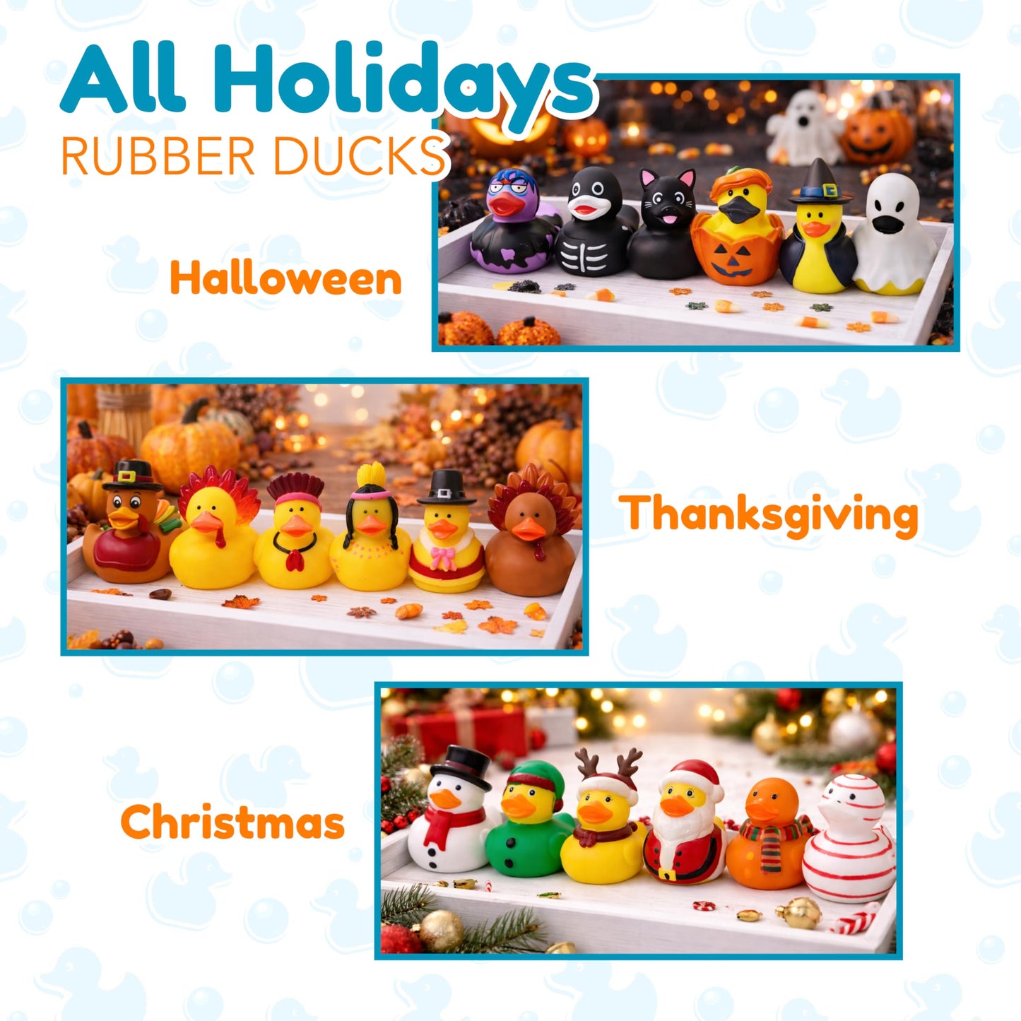 4E's Novelty Rubber Ducks Bulk Pack 42 – 6 of Each Holiday | Jeep Ducking