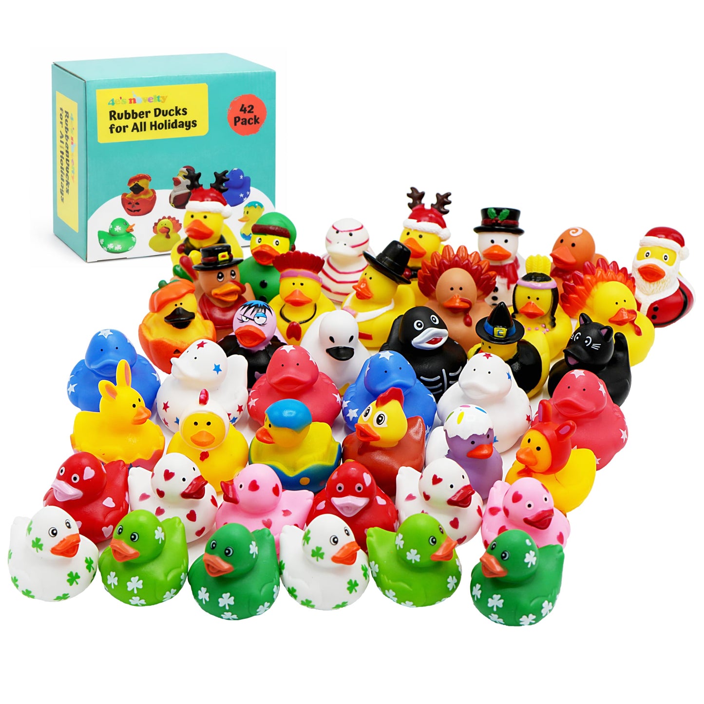 4E's Novelty Rubber Ducks Bulk Pack 42 – 6 of Each Holiday | Jeep Ducking