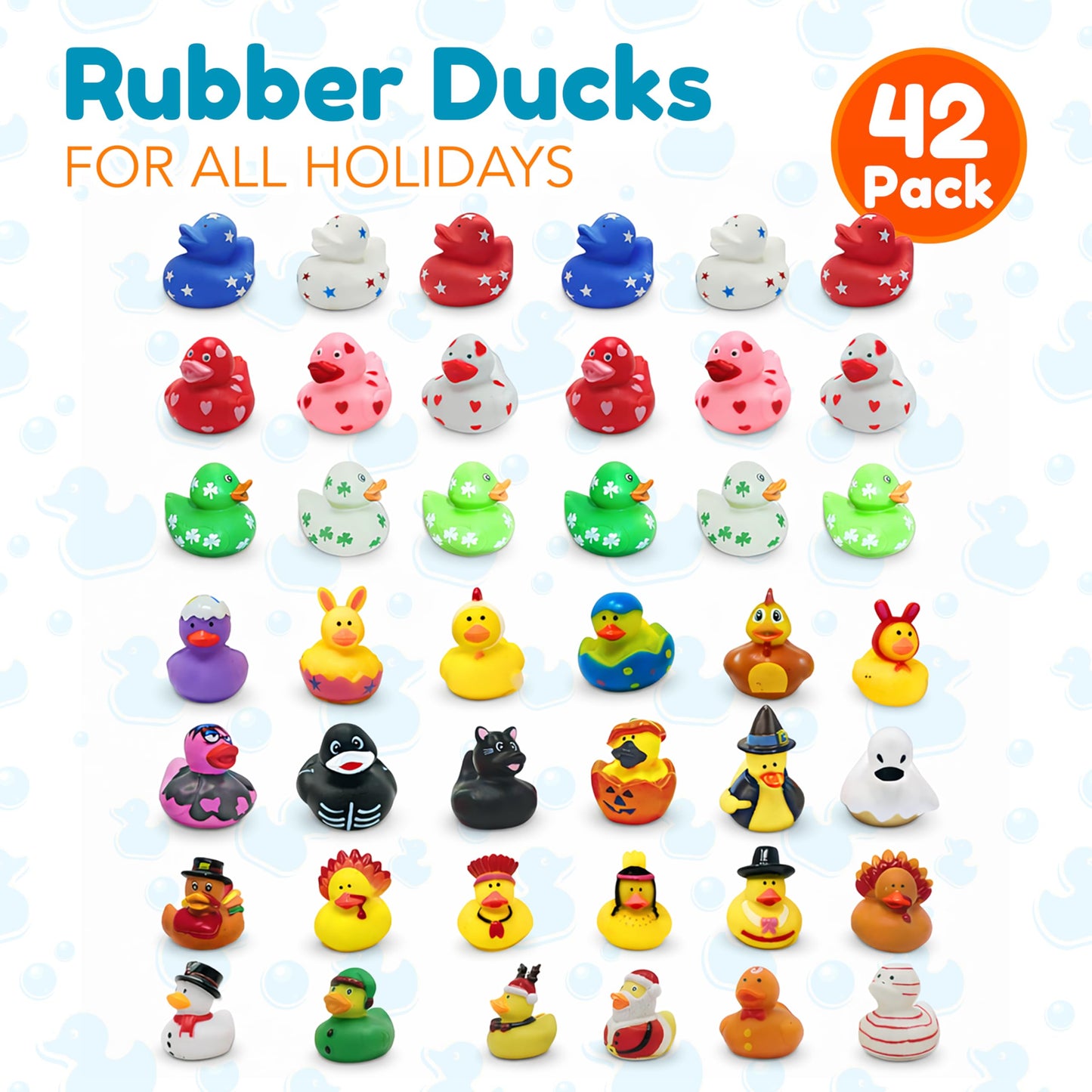 4E's Novelty Rubber Ducks Bulk Pack 42 – 6 of Each Holiday | Jeep Ducking