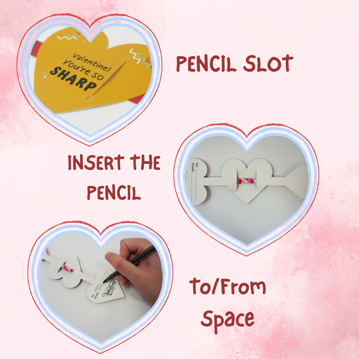 4E's Novelty 36 Pack Valentines Day Cards & Pencils for Kids - Cupid Design