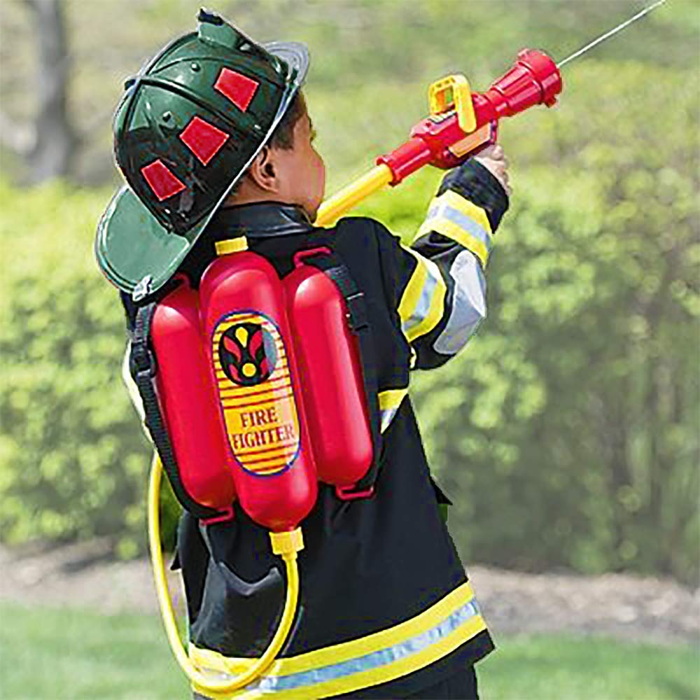 4E's Novelty Firefighter Backpack Water Blaster for Kids – 1.3L Tank, Battery-Free