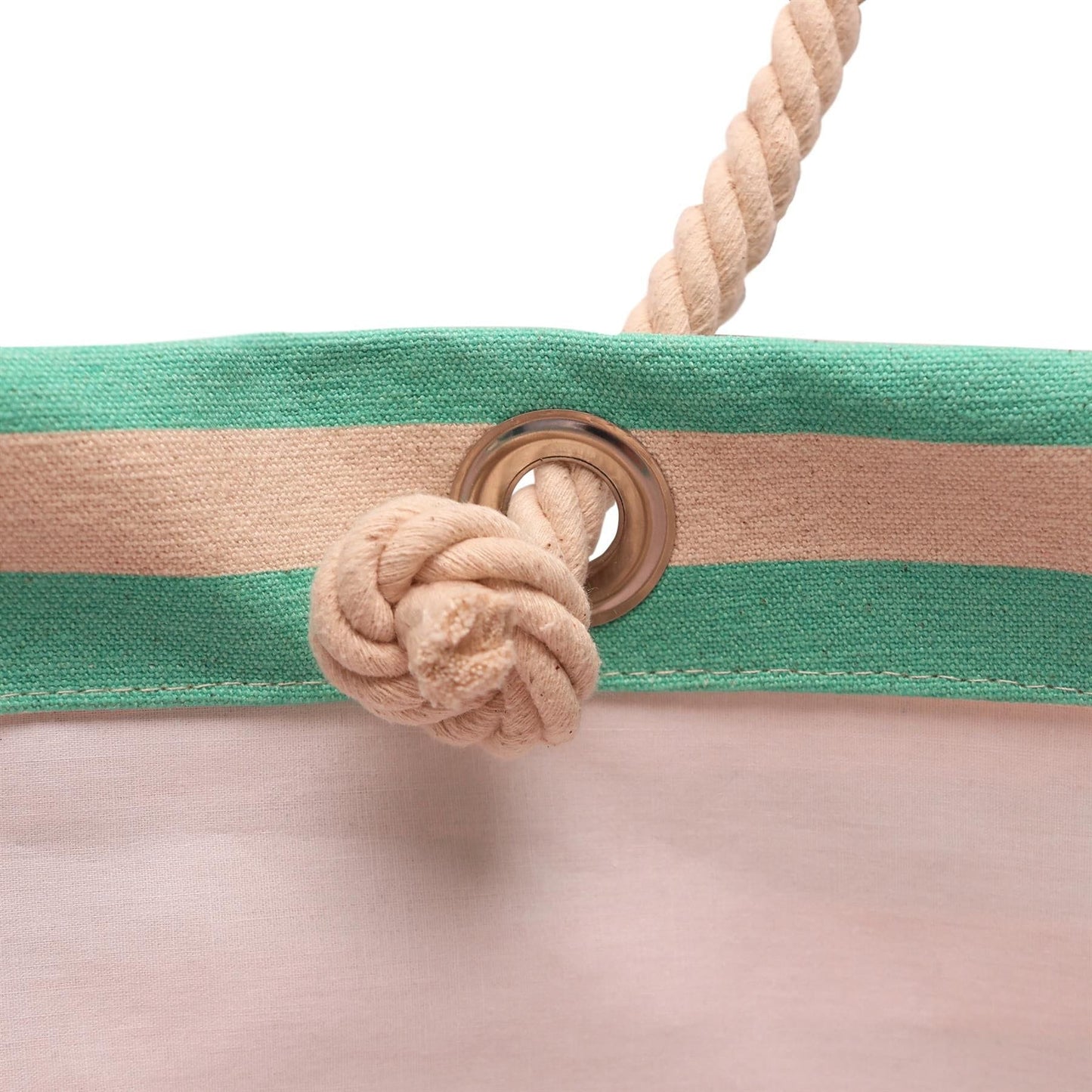 Large Striped Canvas Tote Beach Bag