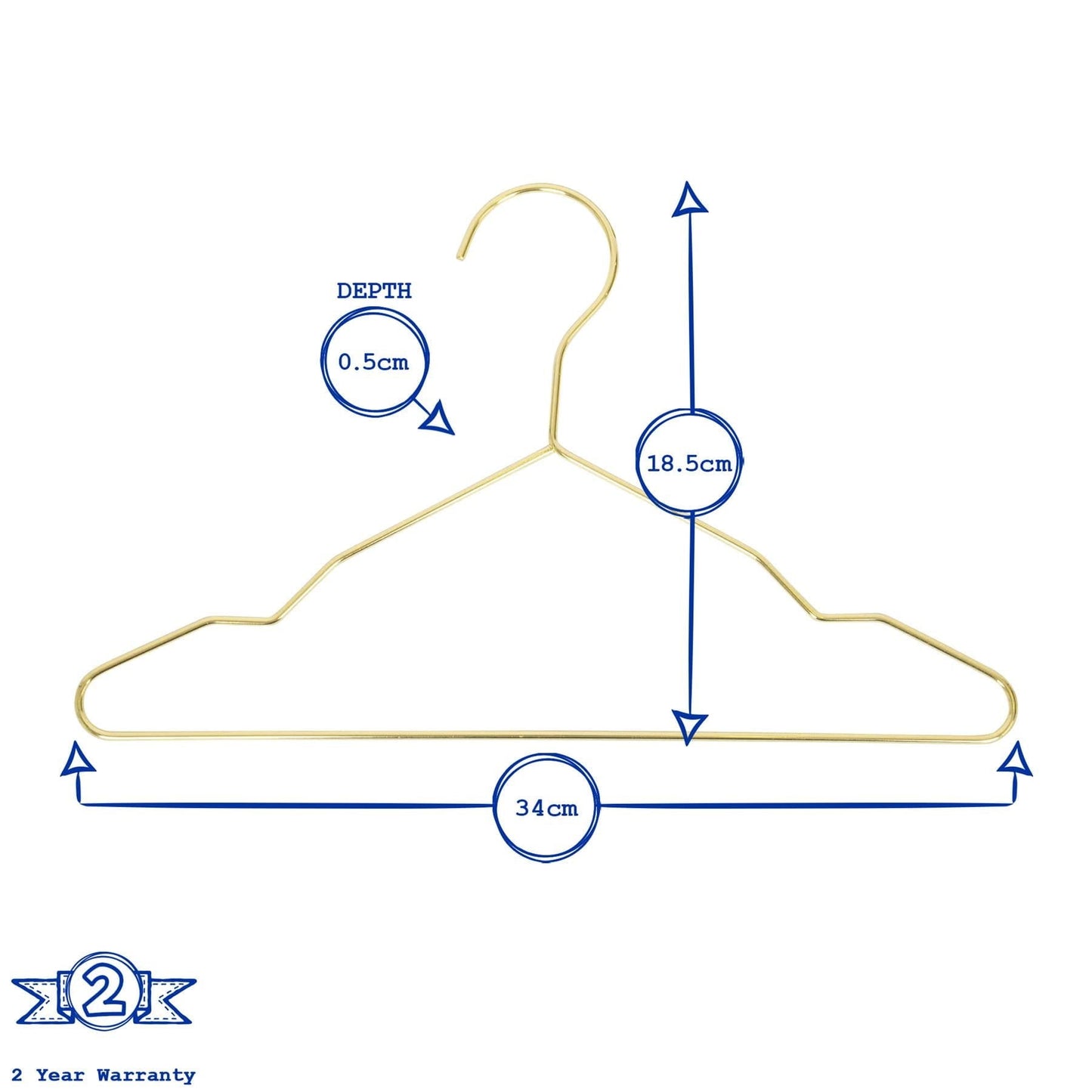 Metal Children's Hangers - Pack of 10