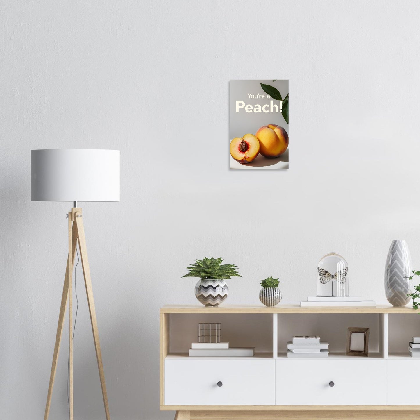 Peach Wall Art – Kitchen Fruit Print