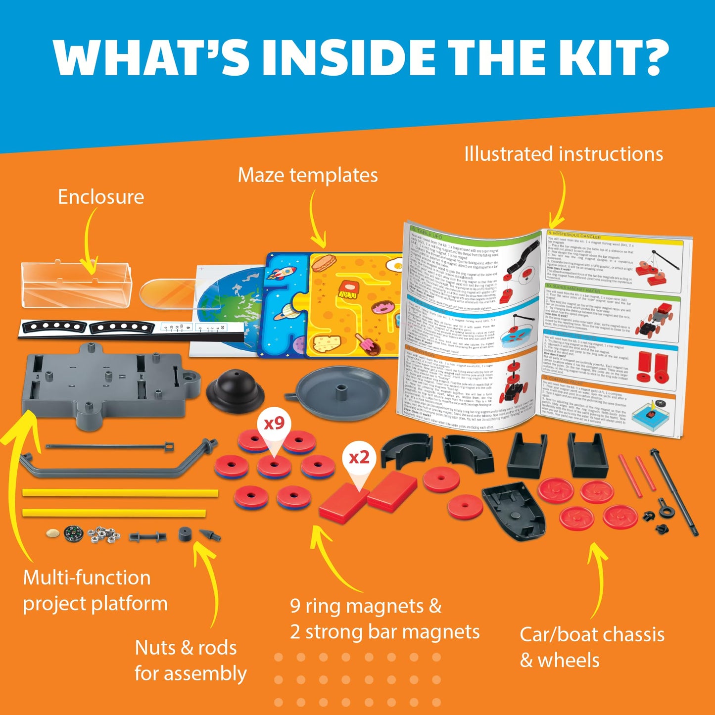 4M STEAM Magnet Exploration Kit – Magnetic Toys & Hands-On STEM Learning for Kids 5+