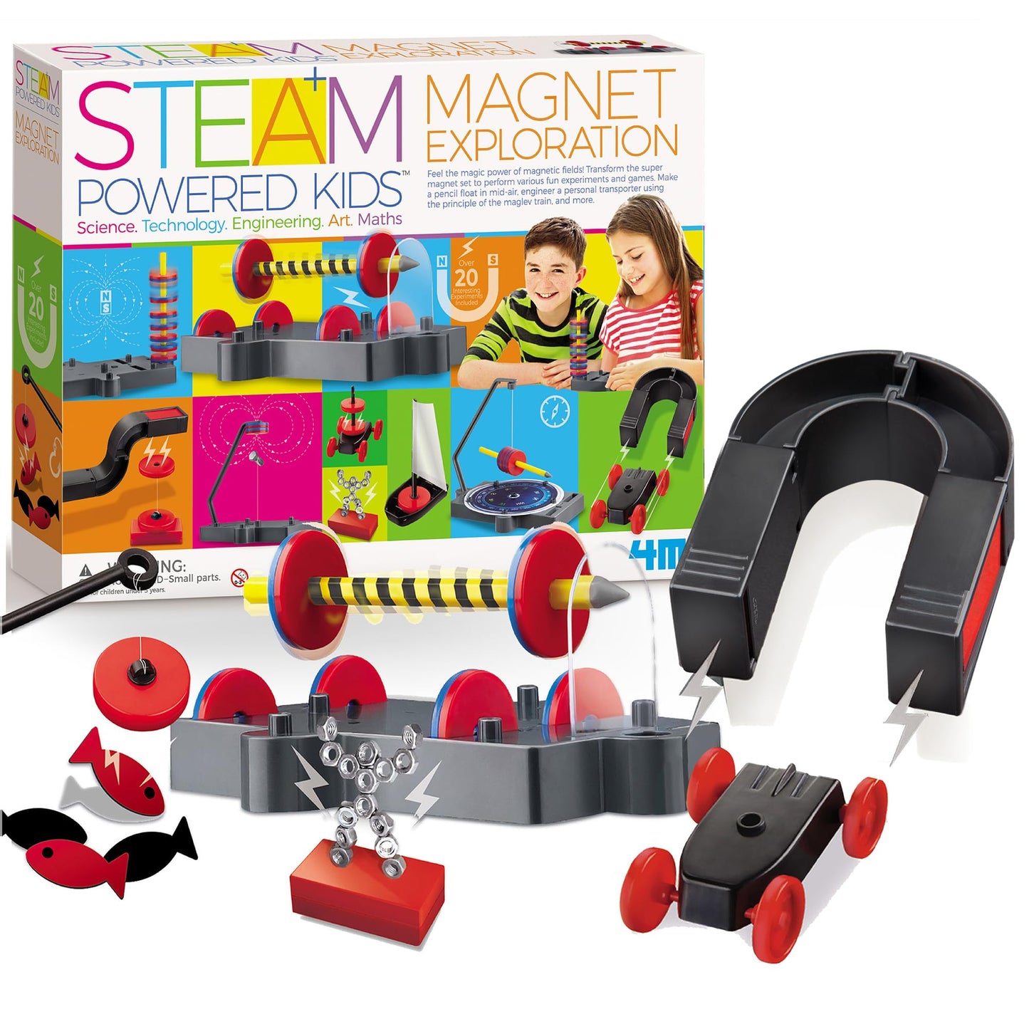 4M STEAM Magnet Exploration Kit – Magnetic Toys & Hands-On STEM Learning for Kids 5+