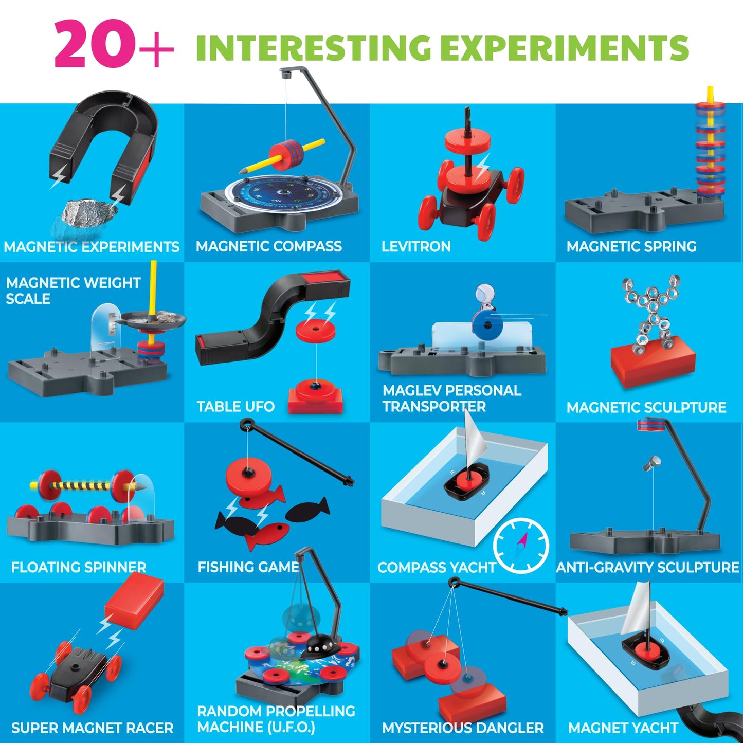 4M STEAM Magnet Exploration Kit – Magnetic Toys & Hands-On STEM Learning for Kids 5+