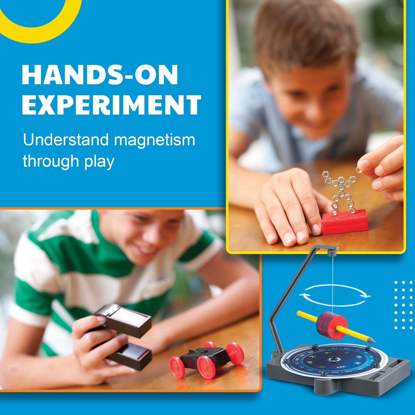 4M STEAM Magnet Exploration Kit – Magnetic Toys & Hands-On STEM Learning for Kids 5+