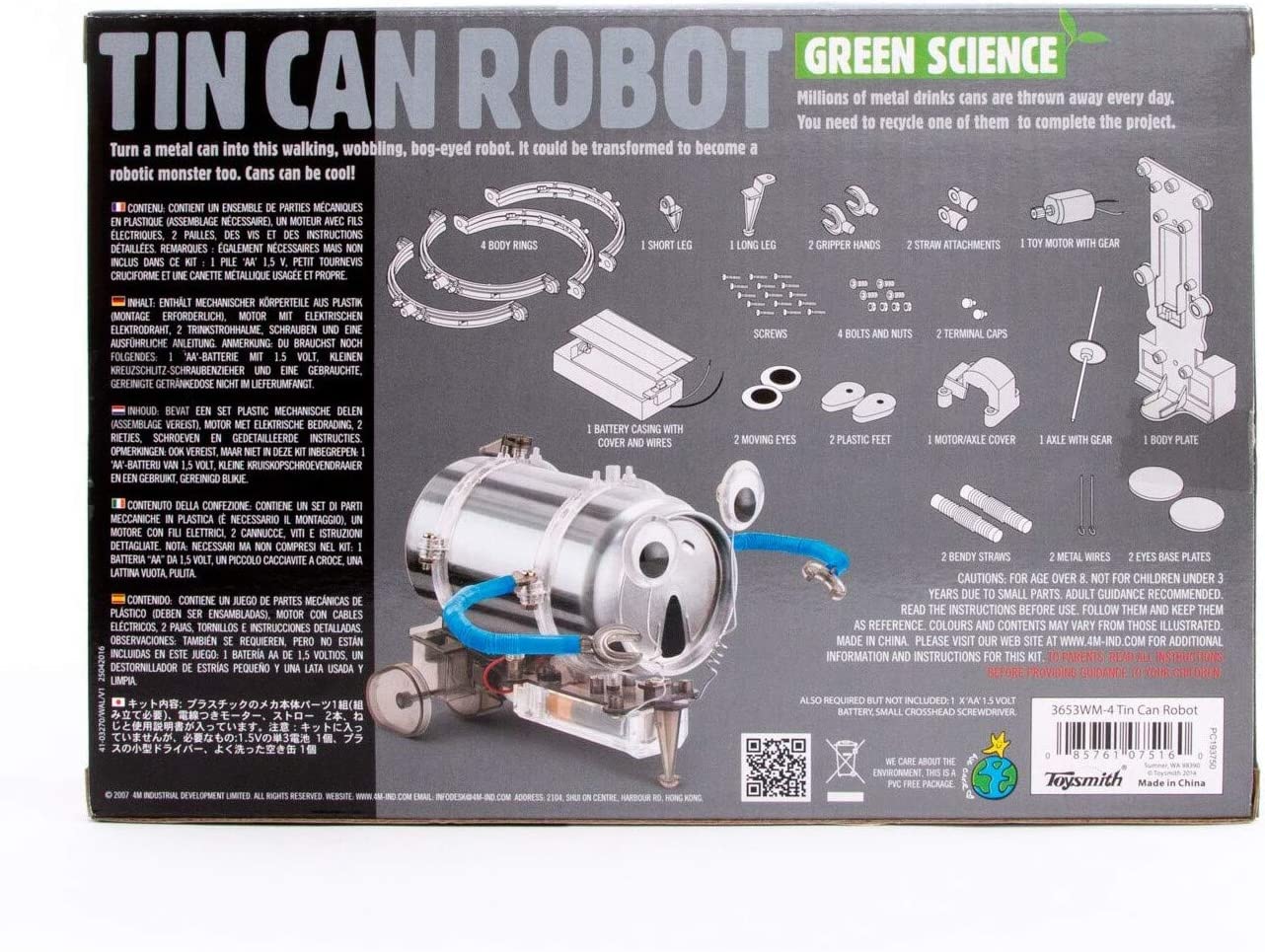 4M Tin Can Robot Kit – DIY STEM Toy for Kids 8+ | 4M Toysmith
