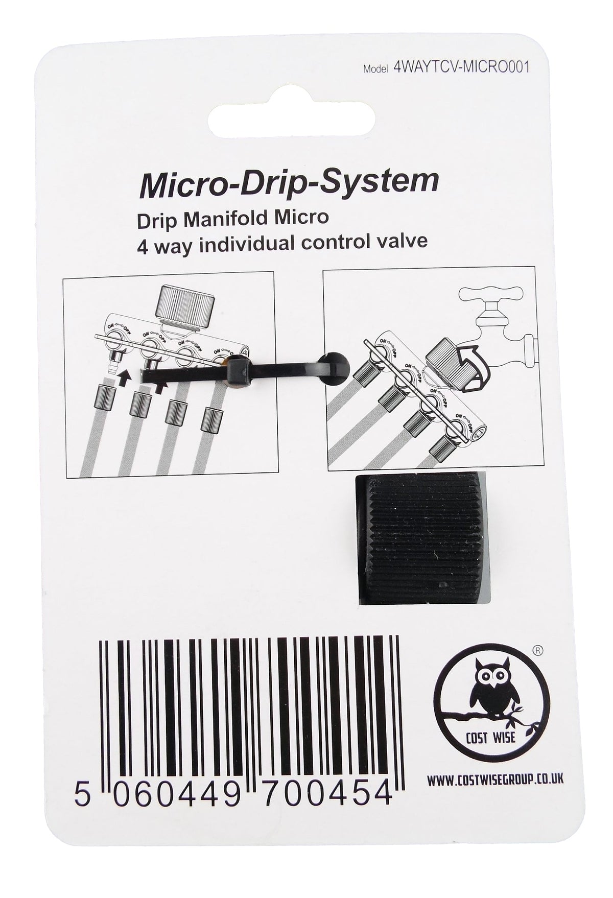 4-Way Manifold for Micro Irrigation Tube