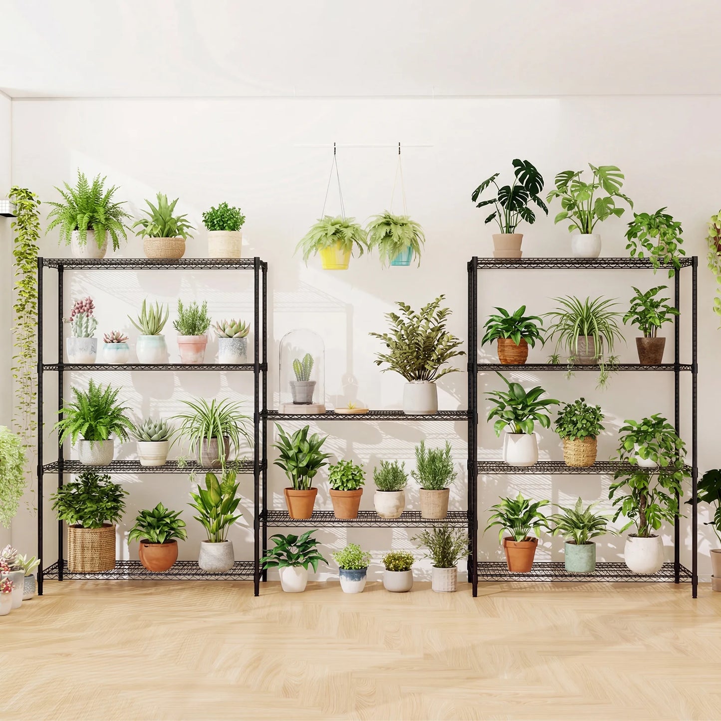 4/5/6-Tier Wire Shelving Unit Adjustable Metal Storage Shelves with V-shaped Shelving Rack-6-Tier