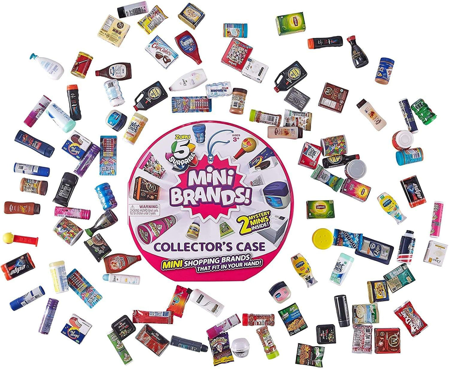5 Surprise Mini Brands Collector’s Case Series 1 by Zuru – Includes 2 Mystery Minis (Red)